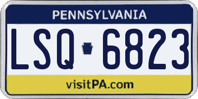 PA license plate LSQ6823