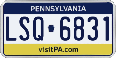 PA license plate LSQ6831