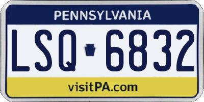 PA license plate LSQ6832