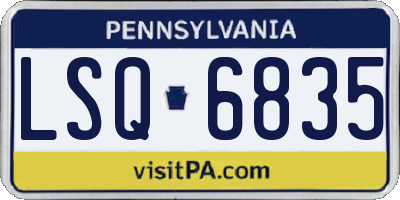 PA license plate LSQ6835