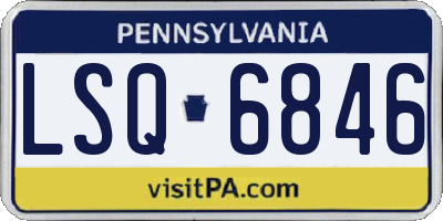 PA license plate LSQ6846