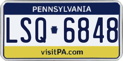 PA license plate LSQ6848