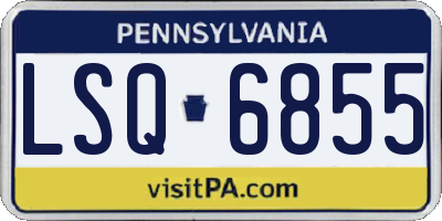 PA license plate LSQ6855