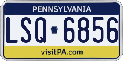 PA license plate LSQ6856