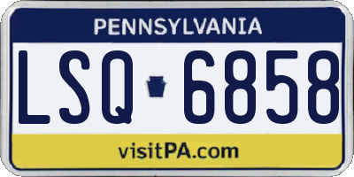PA license plate LSQ6858