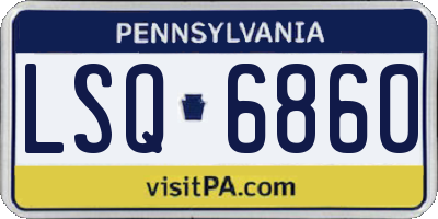 PA license plate LSQ6860