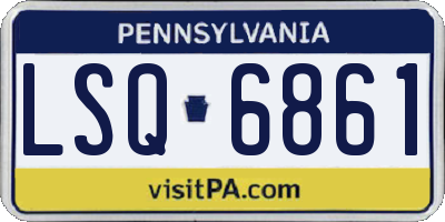 PA license plate LSQ6861