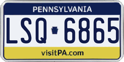 PA license plate LSQ6865