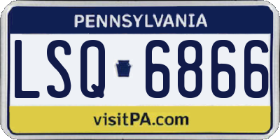PA license plate LSQ6866