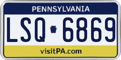 PA license plate LSQ6869