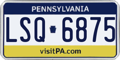 PA license plate LSQ6875