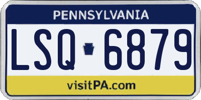 PA license plate LSQ6879