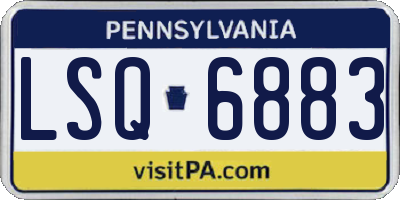 PA license plate LSQ6883