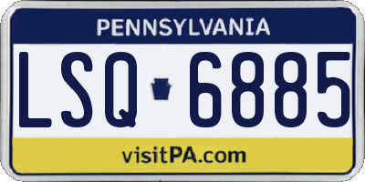 PA license plate LSQ6885