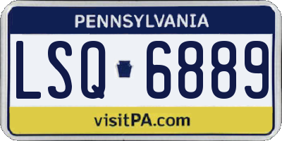 PA license plate LSQ6889