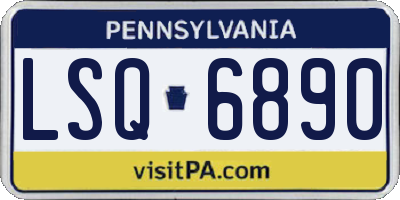 PA license plate LSQ6890