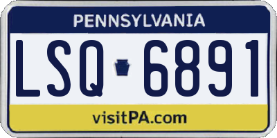 PA license plate LSQ6891