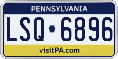 PA license plate LSQ6896