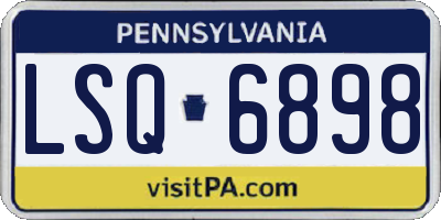 PA license plate LSQ6898