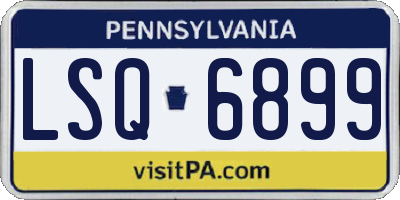 PA license plate LSQ6899