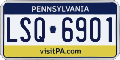 PA license plate LSQ6901