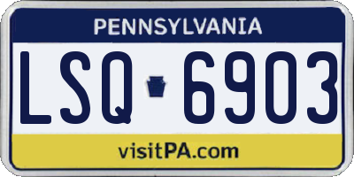 PA license plate LSQ6903