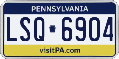 PA license plate LSQ6904