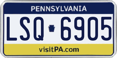 PA license plate LSQ6905