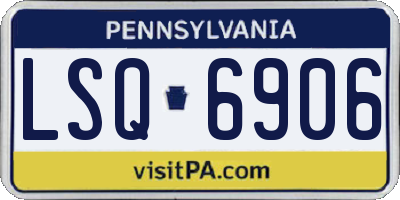 PA license plate LSQ6906