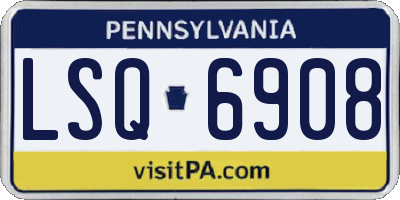 PA license plate LSQ6908
