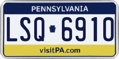 PA license plate LSQ6910