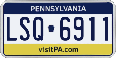 PA license plate LSQ6911