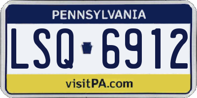 PA license plate LSQ6912