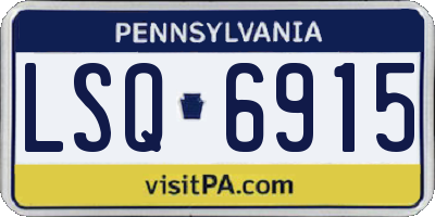 PA license plate LSQ6915