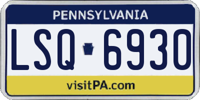 PA license plate LSQ6930