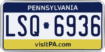 PA license plate LSQ6936