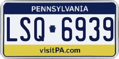 PA license plate LSQ6939