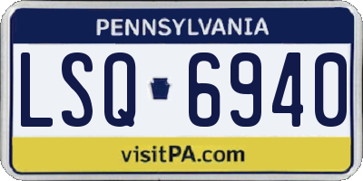 PA license plate LSQ6940