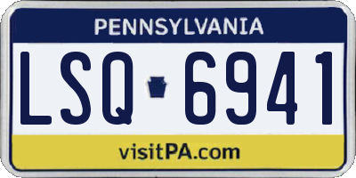 PA license plate LSQ6941