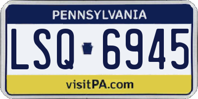 PA license plate LSQ6945