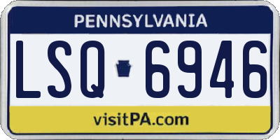 PA license plate LSQ6946
