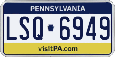 PA license plate LSQ6949