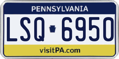PA license plate LSQ6950