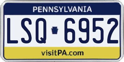 PA license plate LSQ6952