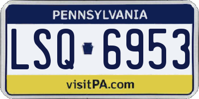 PA license plate LSQ6953
