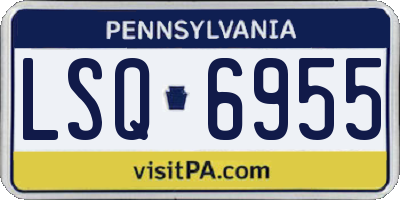 PA license plate LSQ6955