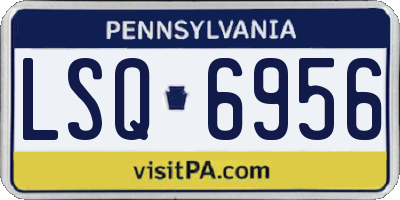 PA license plate LSQ6956