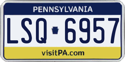 PA license plate LSQ6957