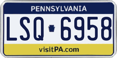 PA license plate LSQ6958