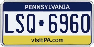 PA license plate LSQ6960